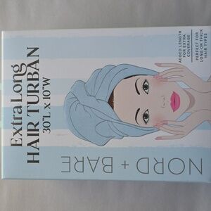 🆕️ Nord Bare Extra Long Hair Turban in Light Blue NWT